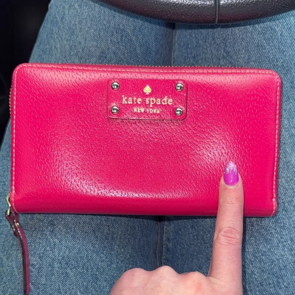 Kate Spade Hot Pink Leather Wallet